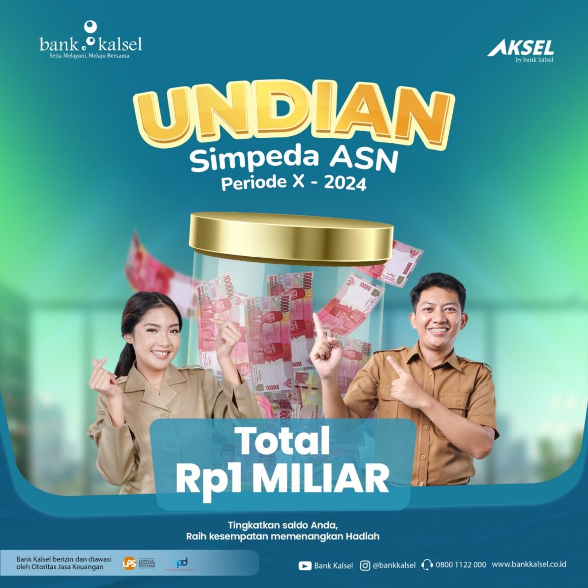 Bank Kalsel Kembali Menghadirkan Program Undian Tahunan yang Dinantikan Undian Simpeda ASN Periode X – 2024 (foto:humas bank kalsel)