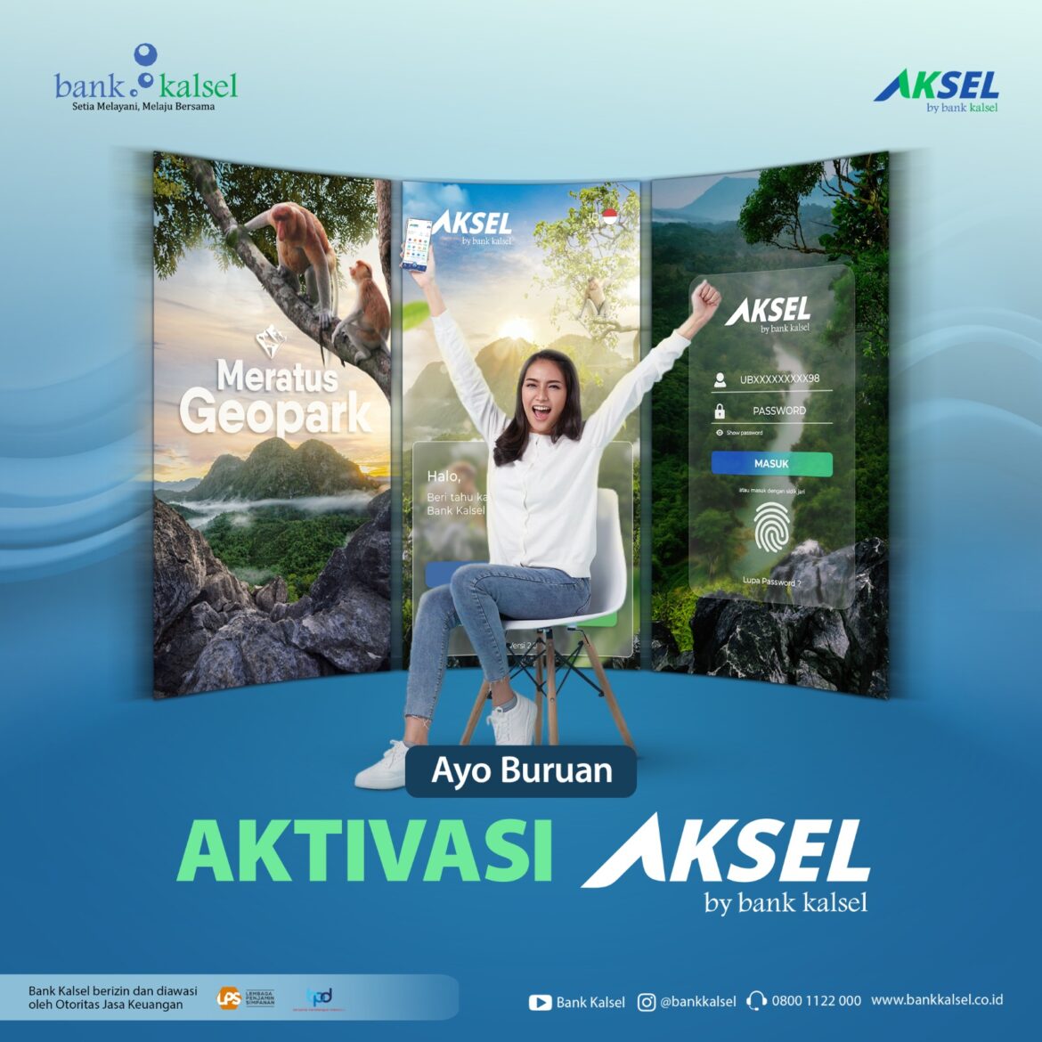 Yuk Gunakan AKSEL by Bank Kalsel. Segera Download di Play Store Aplikasinya. (foto:humas bank kalsel)
