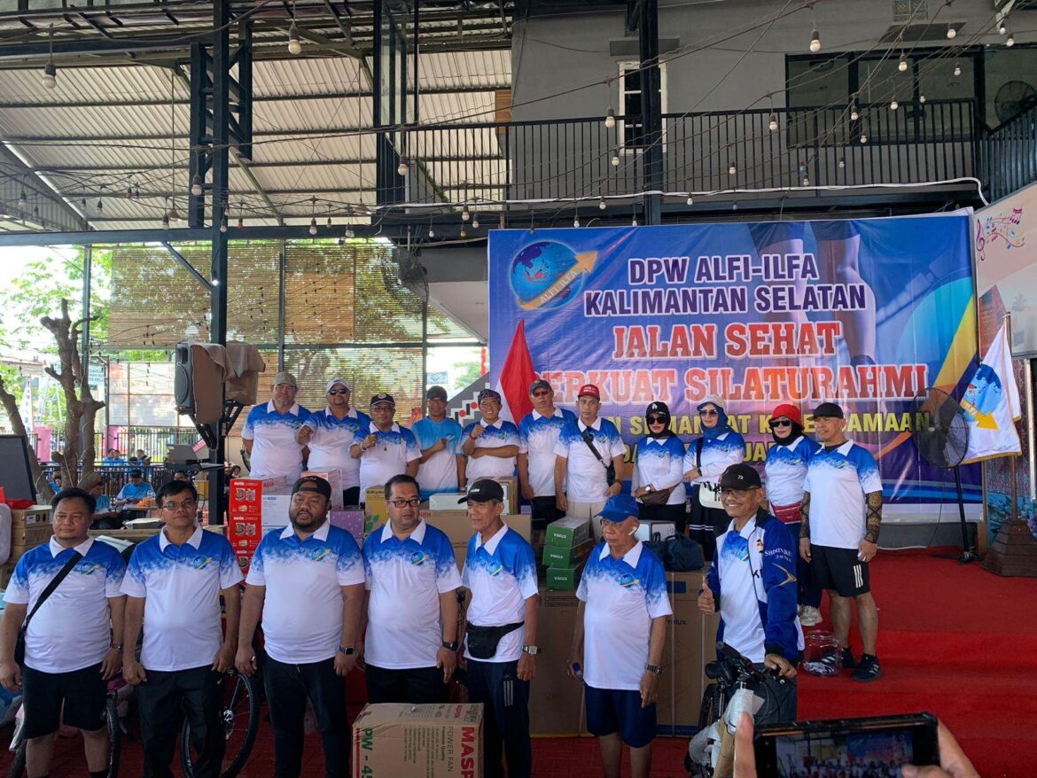 Asosiasi Logistik dan Forwarder Indonesia (ALFI)/Indonesian Logistics and Forwarder Indonesia (ILFA) Kalimantan Selatan (Kalsel) Menggelar Jalan Sehat (foto:istimewa)