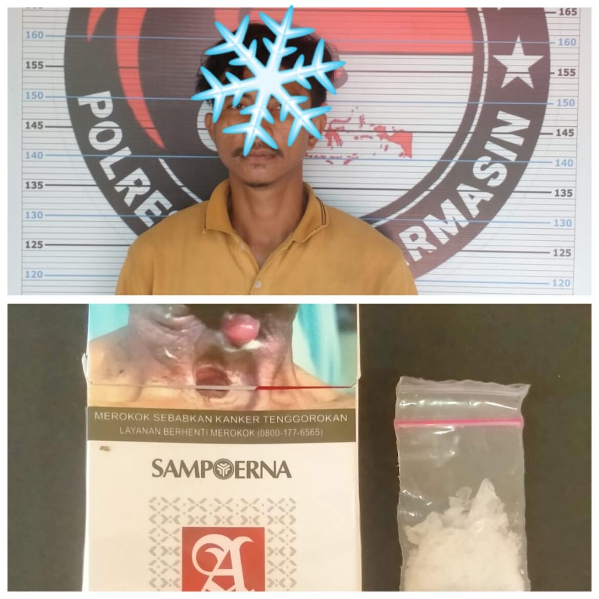 TAMBAL BAN - Nyambi jual Sabu-sabu, pria tukang tambal ban ini digaruk anggota Polsek Banjarmasin Selatan Selasa (22/10/2024) malam. (foto:ist)