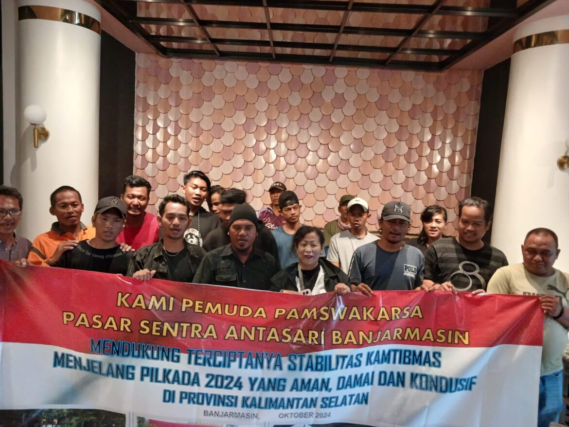 Pemuda Pamswakarsa Pasar Sentra Anrasari Banjarmasin.