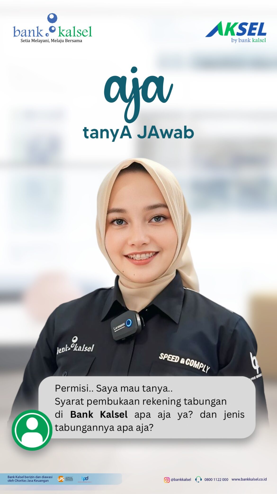 Konten Tanya Jawab Visual di Medsos Bank Kalsel