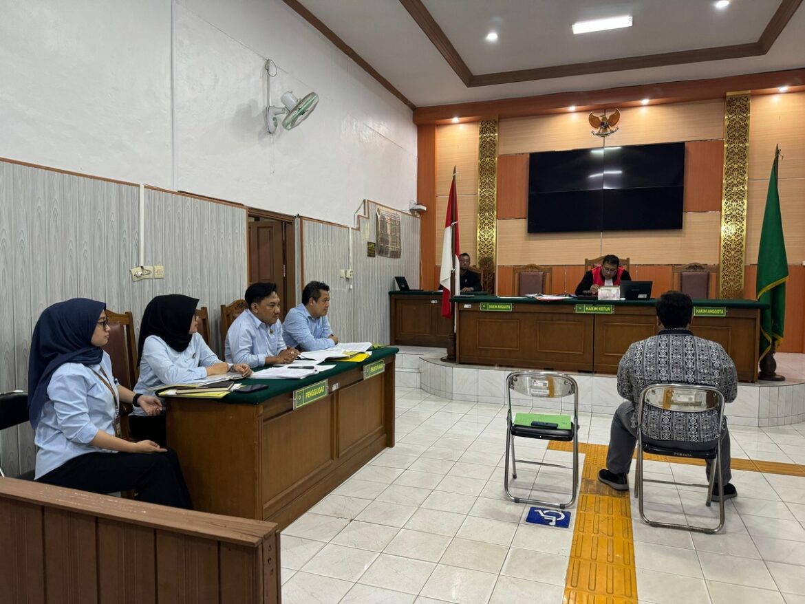 Suasana sidang permohonan pembubaran PT Nurza Tanjung dengan pemohon JPN Kejari Tabalong.