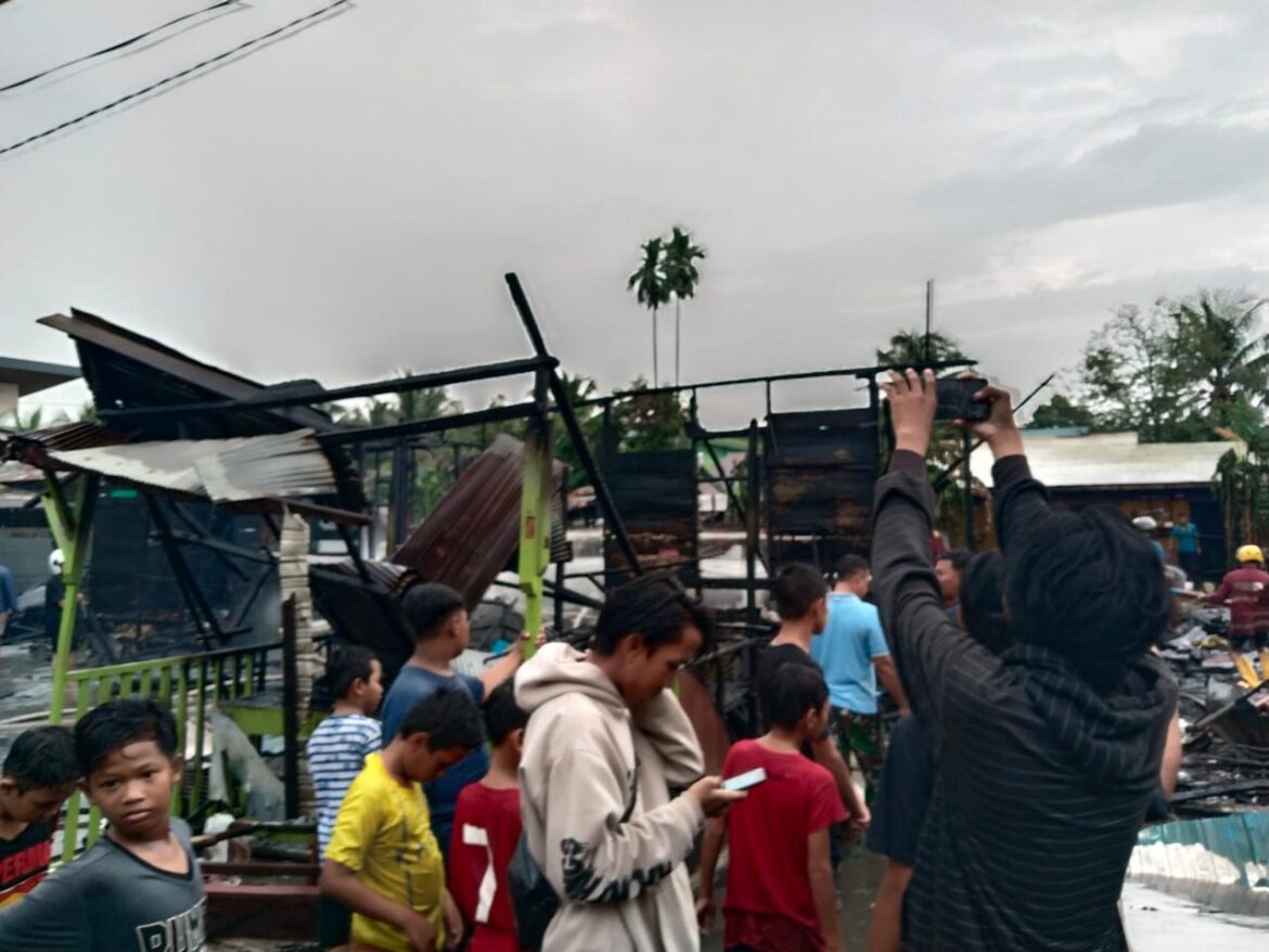 Asrama atau rumdin TNI A Yani 2 belakang Denpom VI/2 RT 24 Kelurahan Pengembangan Kecamatan Banjarmasin Timur, Kamis (28/11/2024) siang pukul 14.30 Wita. (foto:sum/brt)