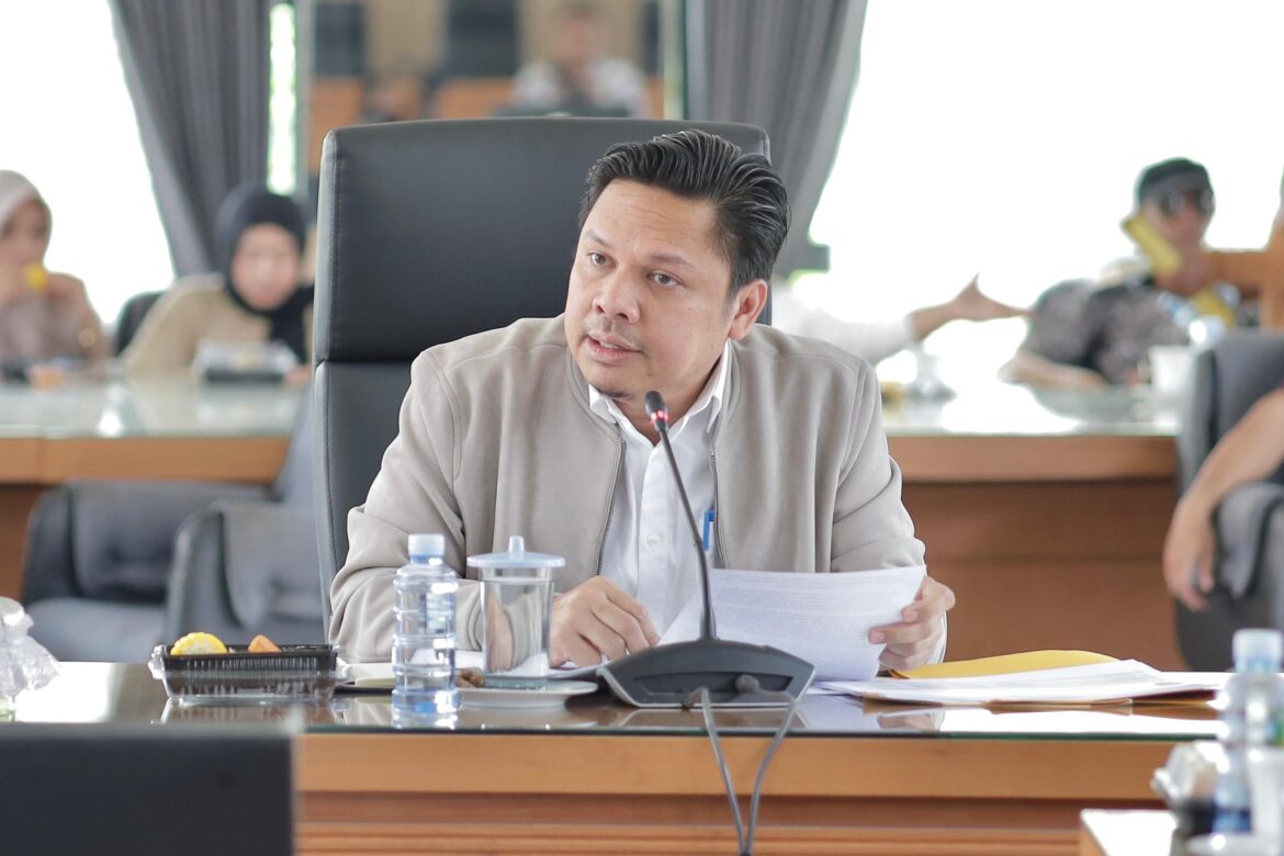Plh Gubernur Kalsel yang juga Ketua TAPD, Roy Rizali Anwar saat rapat membahas RAPBD Kalsel 2025 bersama Banggar DPRD Provinsi Kalsel.(foto : humasdprdkalsel)