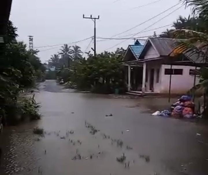 Pantauan di Desa Paya Besar, yang terkena banjir (Foto Yupanata)