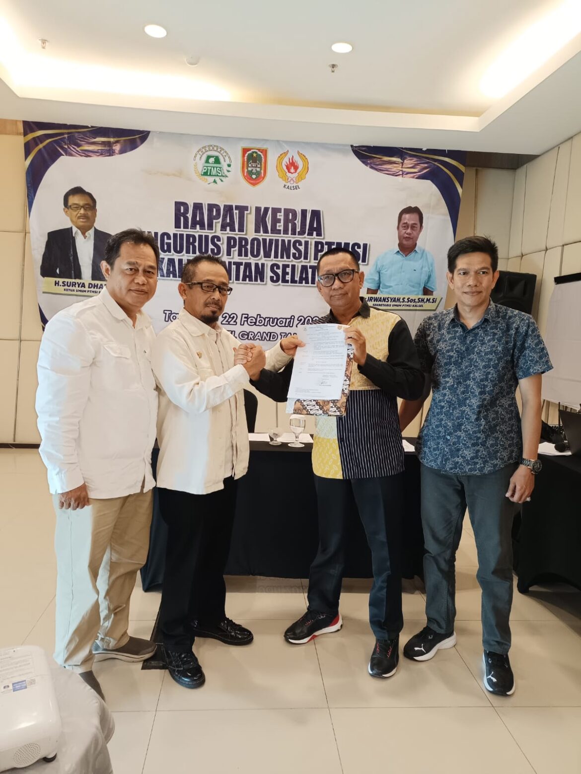 Pengurus Kabupaten (Pengkab) Persatuan Tenis Meja Seluruh Indonesia (PTMSI) Tapin kini dinakhodai H Adi Parma