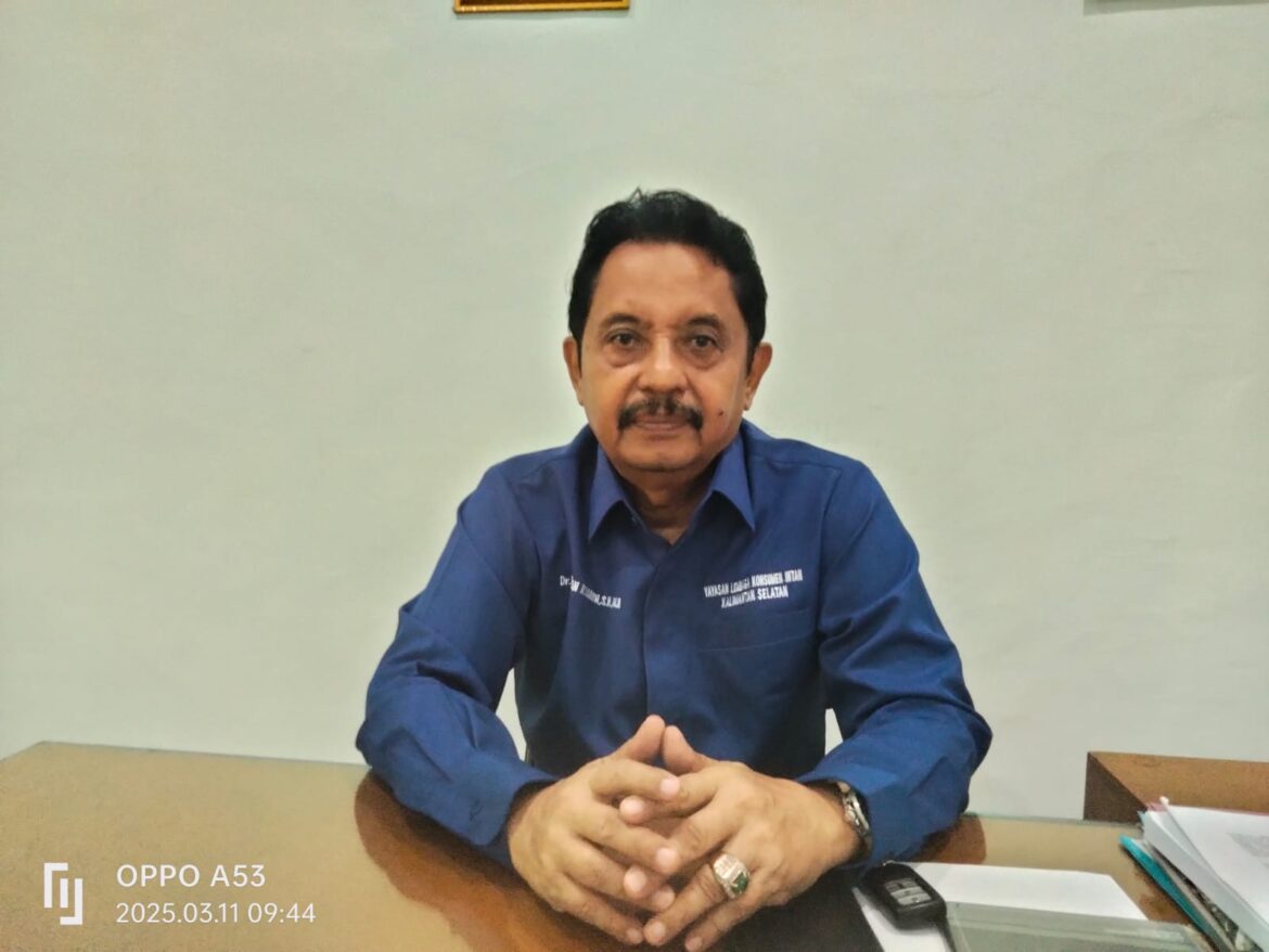 Ketua Umum Yayasan Lembaga Konsumen Intan (YLKI) Kalimantan Selatan, DR Fauzan Ramon SH MH (foto:istimewa)