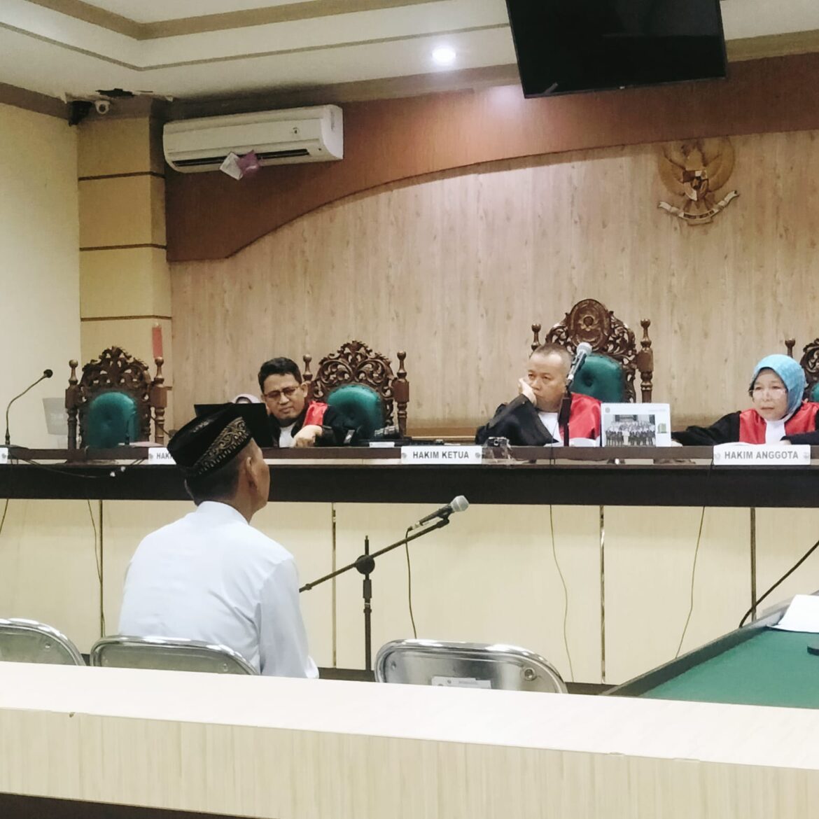 Saksi Amar Tamjid saat memberikan keterangan kepada majelis hakim Pengadilan Tipikor.