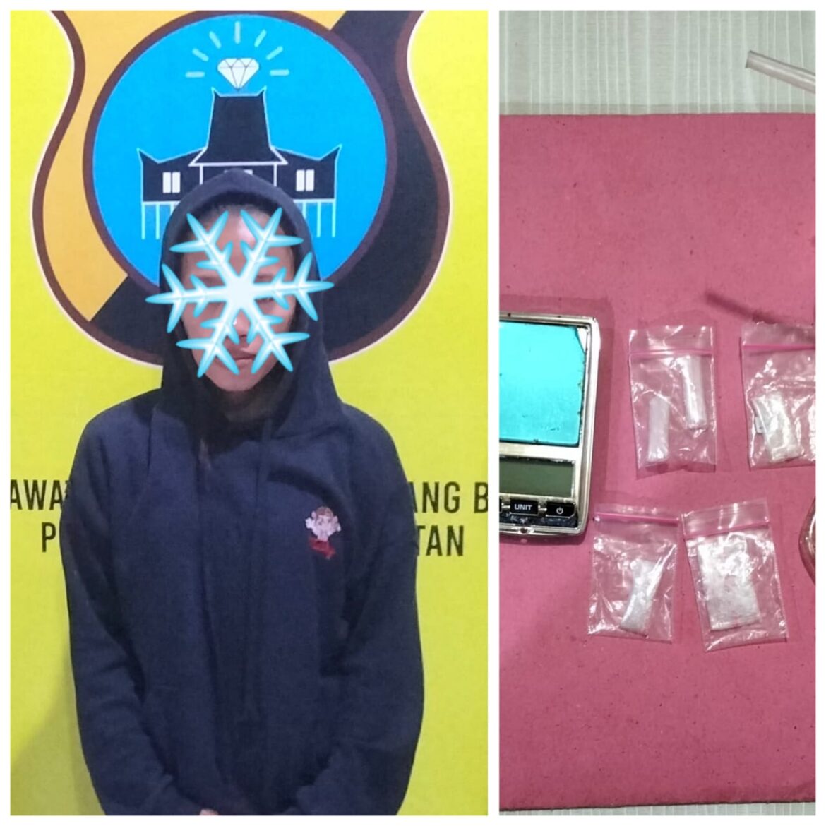 Pemilik Sabu ML ini kedapatan simpan lima paket Sabu-sabu berat 0,12 Gram, Jumat (18/4/2025) malam. (foto: istimewa)