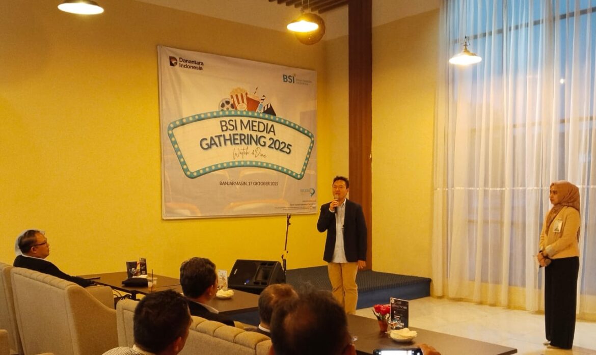 Sambutan Sefudin Suria Hidayat Regional CEO BSI RO IX Kalimantan di BSI Media Gathering 2025 Kota Banjarmasin
