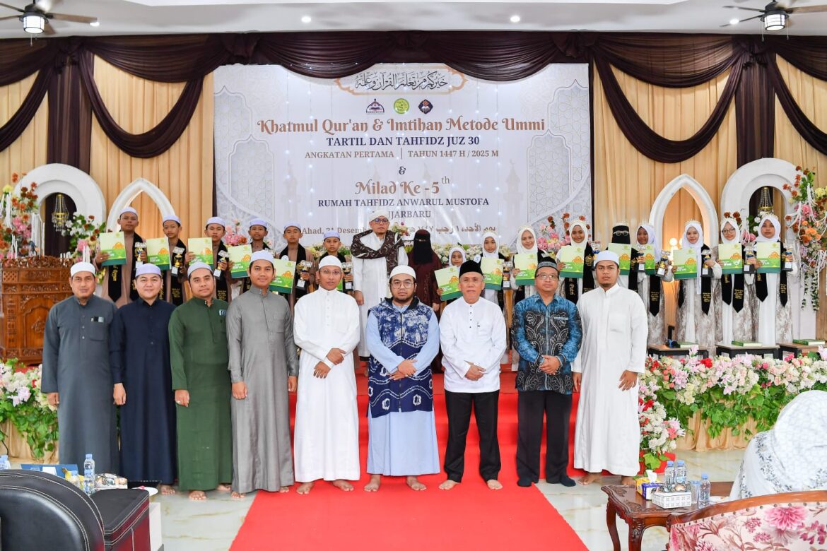 Milad ke-5 Rumah Tahfidz Anwarul Mustofa Dirangkai Gelaran Khotmul Quran dan Imtihan Santri