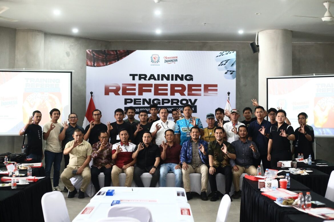Peserta Training Referee ORADO Kalsel yang berakhir, Kamis (5/2/2026) di Aula Lantai 4 Gedung Batas Kota, Banjarmasin. (foto: ist/brt)