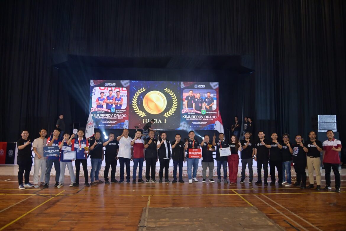 Penutupan Kejurprov ORADO Kalsel,Minggu (19/4/2026) malam di GOR Rudy Resnawan, Banjarbaru. (foto: ist/brt)