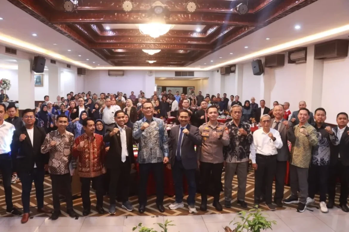 Kapolresta Banjarmasin Kombes Pol Riza Muttaqin saat menghadiri pembukaan rapat Cabang PERADI Kota Banjarmasin, Sabtu (5/9/2026) siang.
