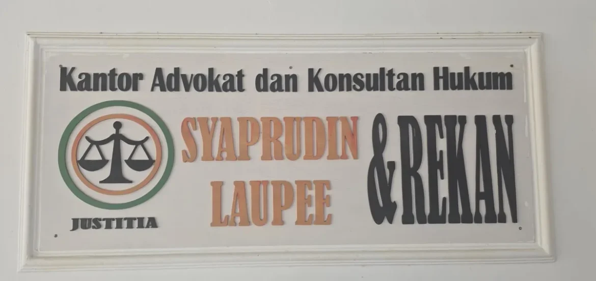 Kantor Advokat Syaprudin Laupee & Rekan selaku kuasa hukum korban.